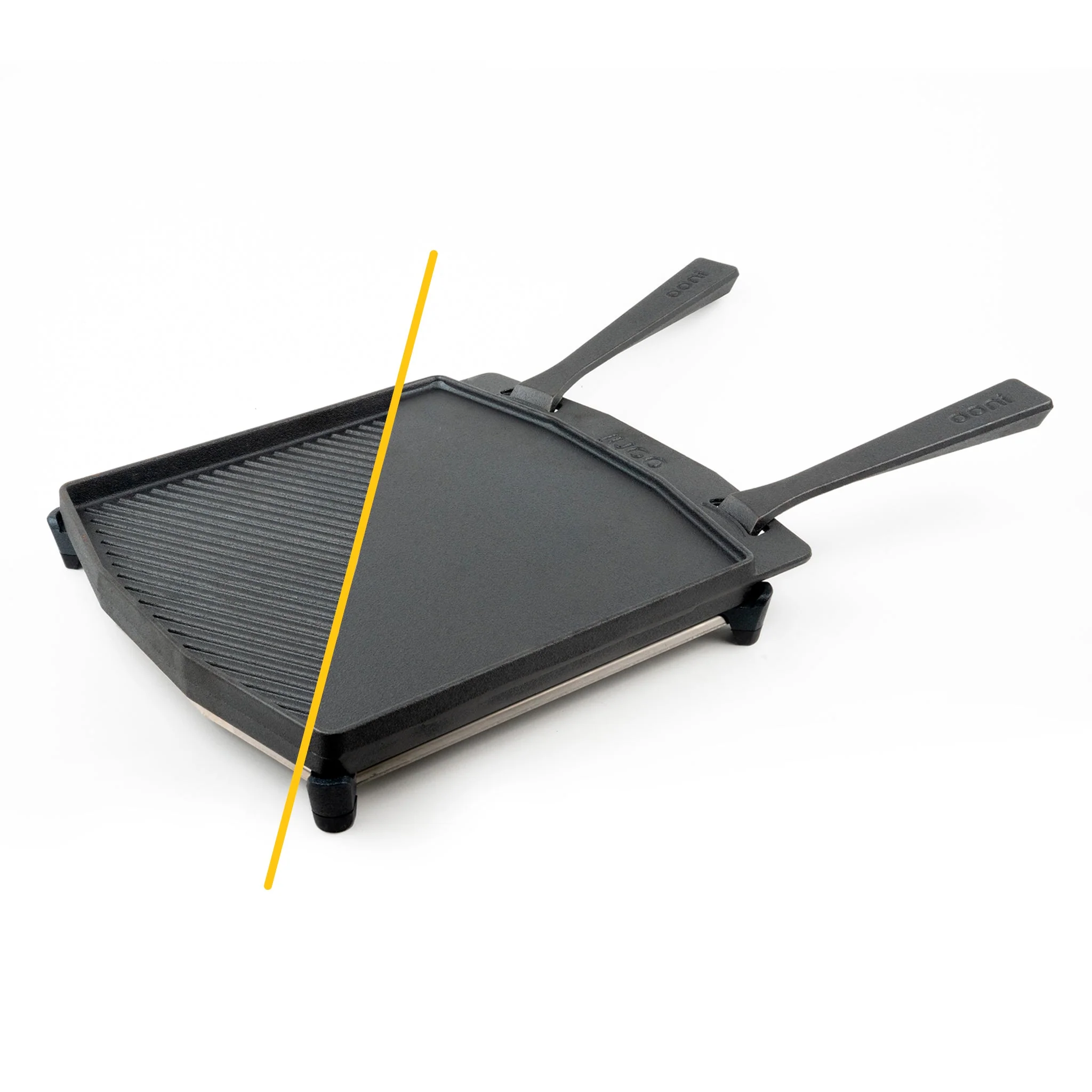Ooni Dual-Sided Grizzler Plate and Cast Iron Skillet Pan Bundle - Image 3